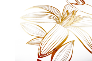 Floral image by red and black hot stamping