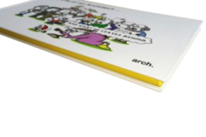 Gold fore-edge painting on a children's book