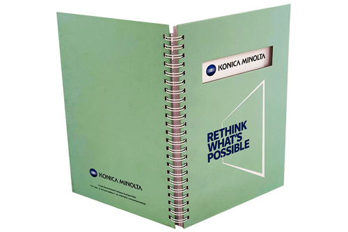 Wire-O Binding notebook Wire-O binding notebook with die-cut.