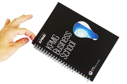 16Wire-O Binding book die-cut Black wire-O binding hardcover book with a die-cut