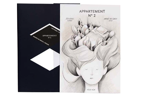 Die-cut black jacket The die-cut gives a mysterious look to the book