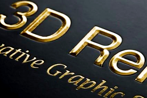 Black book cover with 3D foil embossing