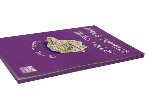 Violet fore fore-edge painting Violet softcover book with violet fore-fore-fore-edge painting