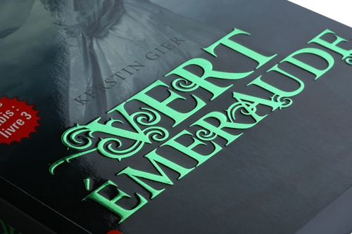 3D embossing Black book cover with 3D foil embossing